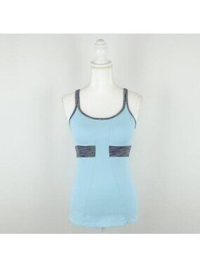 Athleta Prasada Women's XS Blue Scoop Neck Racerback Athletic Yoga Tank Top